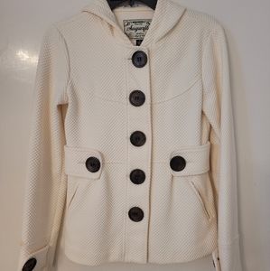 Cream hooded jacket